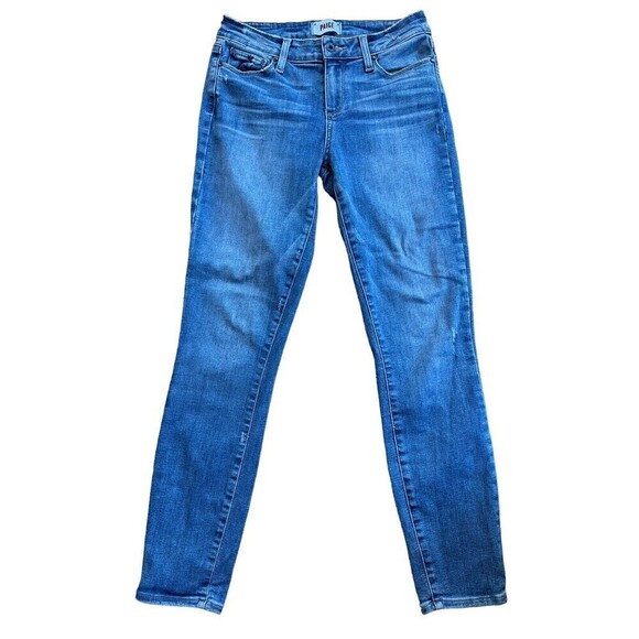 Paige Jeans Size 27 Skinny Mid Rise Slightly Distressed - Picture 1 of 5